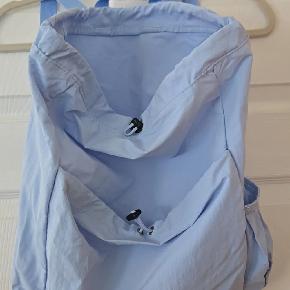 NWT All In Motion Cinch Closure Back Pack Light Blue